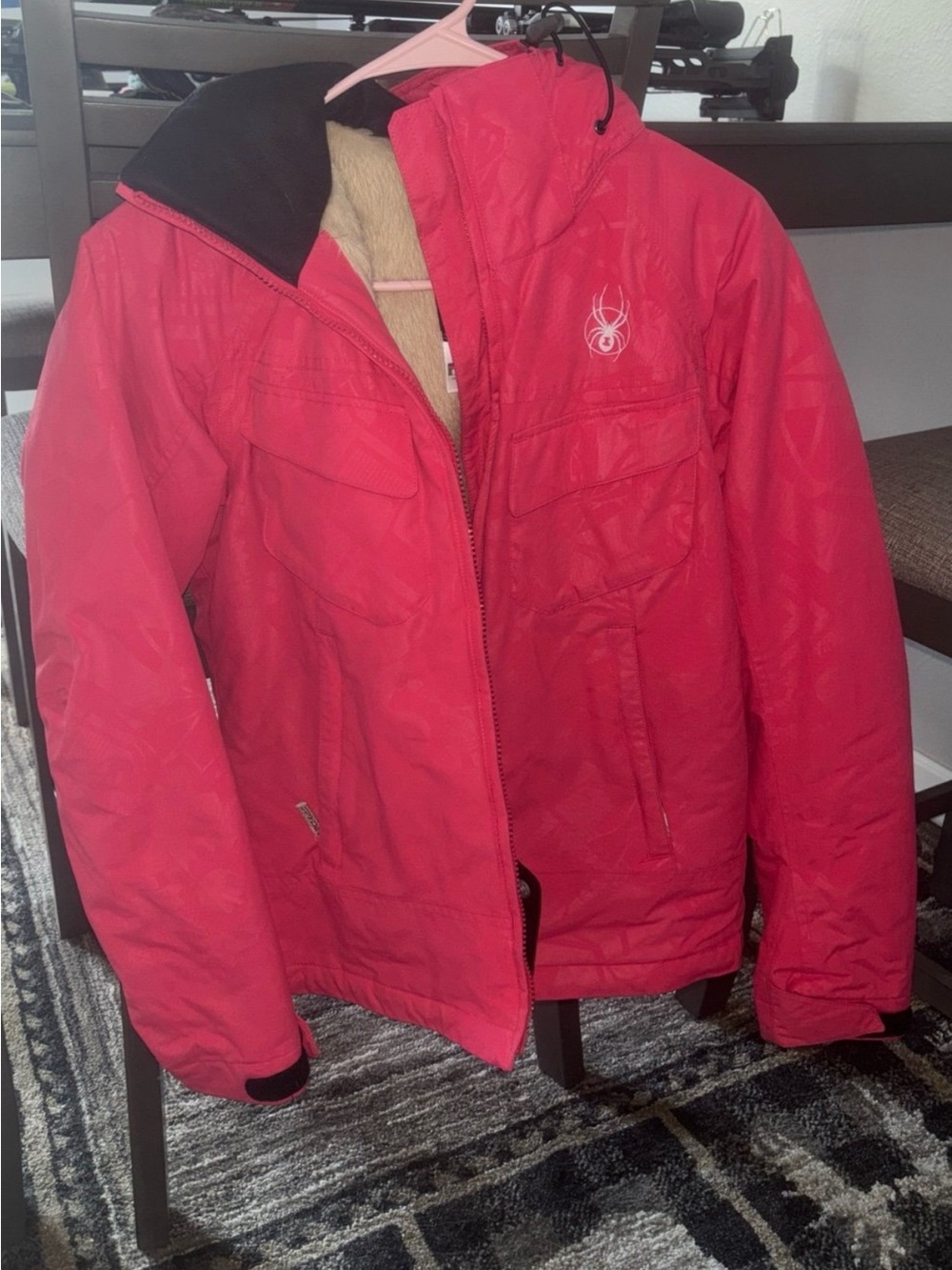 Spyder Pink Ski Jacket with Hood